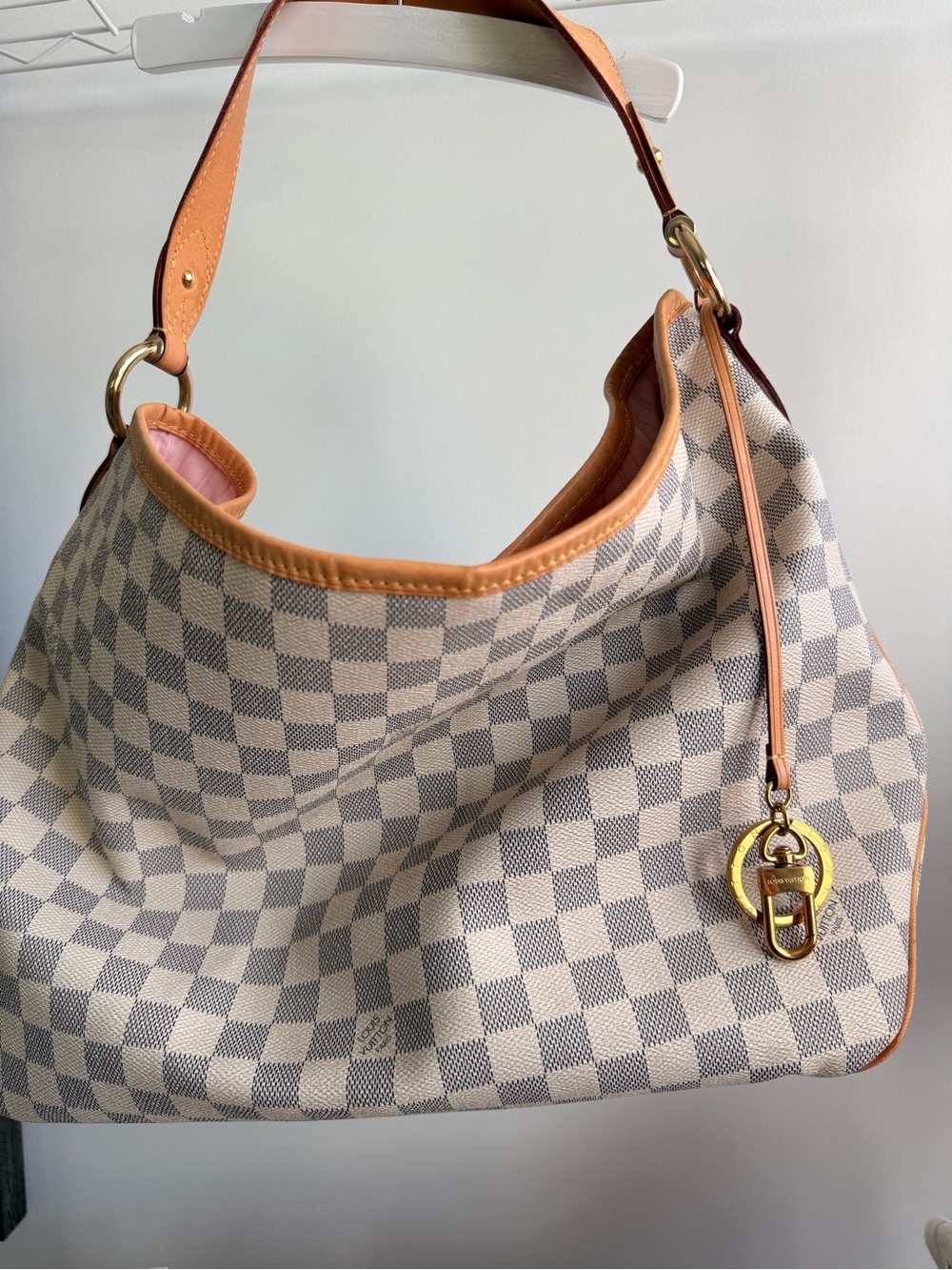 Louis Vuitton Delightful MM NM Azur Rose Ballerina - Authentic